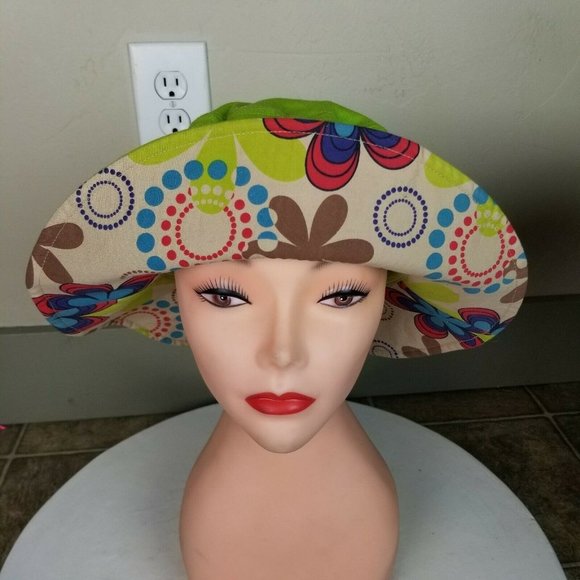 PETER GRIMM Green Floral Bucket Hat Cap (guessing it's size Small) - Picture 2 of 8